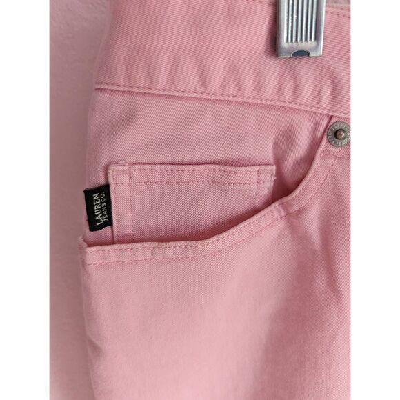 Lauren Jeans Co. Size 8, pink jeans with zipper at ankles - Picture 4 of 6